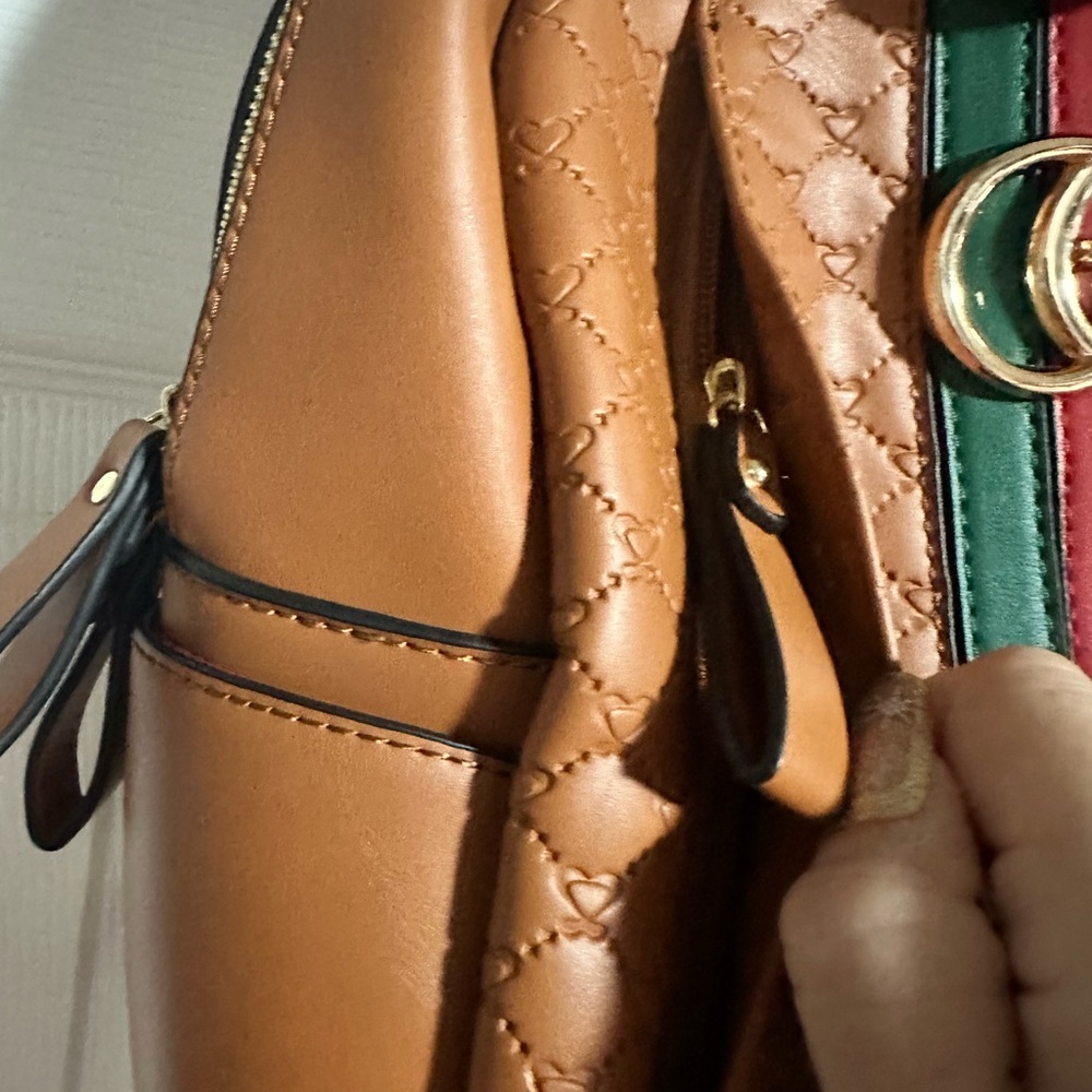 Brown print Backpack/Wallet Set - Picture 5 of 12
